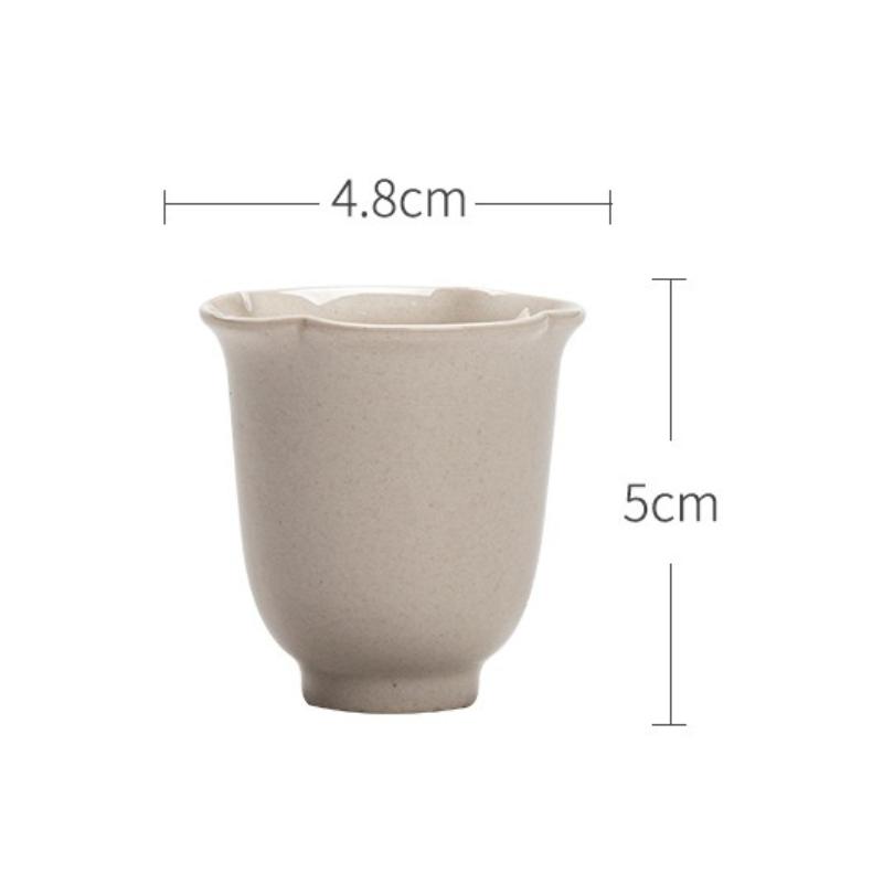 Hand‑Crafted Plant‑Ash Glaze Ceramic Master Cup, Japanese‑Style Retro Thin‑Walled Aroma‑Sniffing Cup for Kung Fu Tea Set