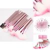22-teiliges Make-up Pinselset mit rosa Aufbewahrungstasche für Gesichts- und Augen-Make-up