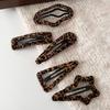 Water Drop Hair Clip Leopard Print Barrette Vintage Hairpin  Headwear