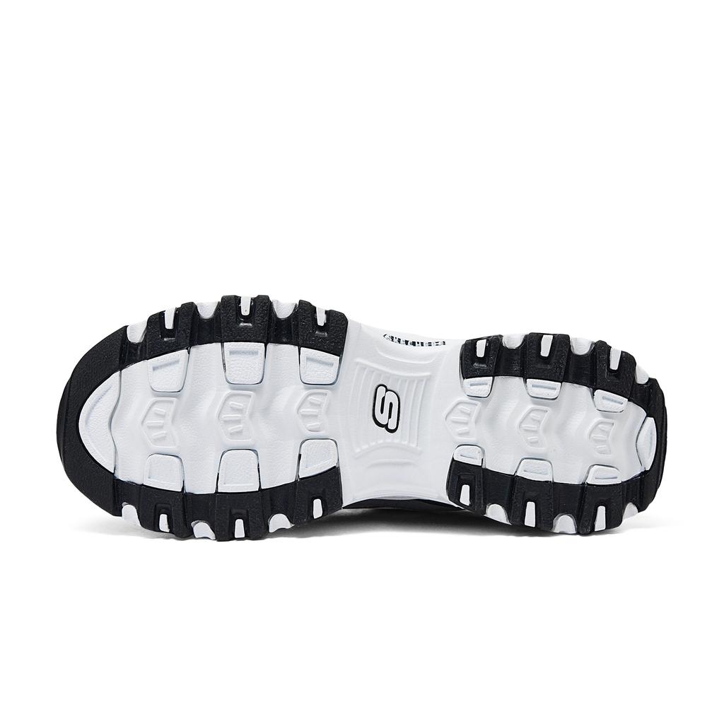 Skechers DLites 1.0 Moda Versátil Duradero Caña Baja Zapatos de Papá Zapatilla para Mujer Blanco Negro 150242-WBGY