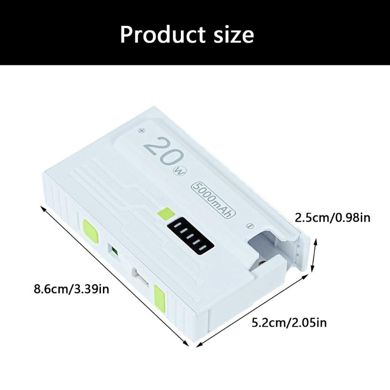 Rechargeable 21700 Battery Powerbank Case For Powerbanks DIY Shell Not Required Welding Durability Plastic Holder