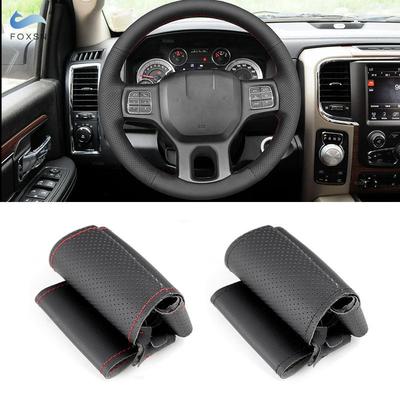 Für Dodge RAM 1500 Classic 2012- RAM 2500 3500 5500 2012-2018 Auto Innenraum Lenkradabdeckung Perforiertes Lederverkleidung