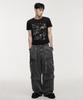 LANARCHIVE [0124] Eyelet Belt Cargo Pants - Charcoal