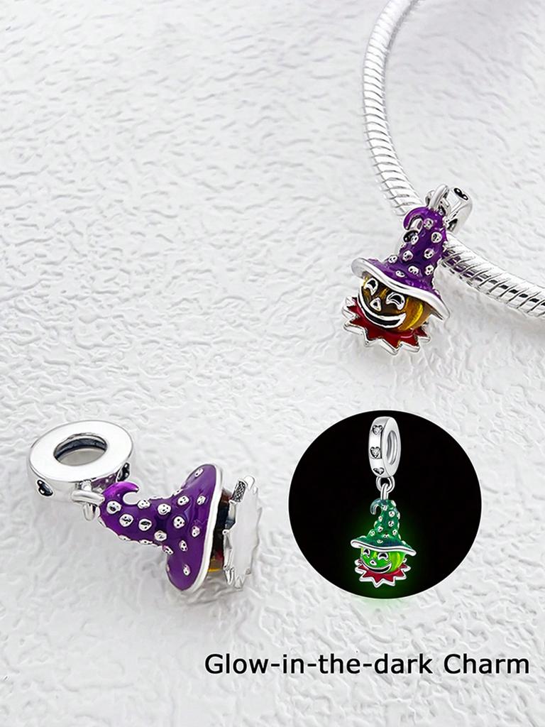 Charms Plata Cute Halloween Ghost Candy Beads Charm Copper Plated Fit Charms Original Bracelet For Jewelry Making Diy Charm