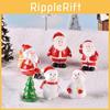Charming Resin Santa And Snowman Miniature Ornaments For Festive Diy Decor