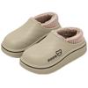 Waterproof cotton slippers autumn and winter home interior 2025 new non-slip warm velvet bag and cotton shoes