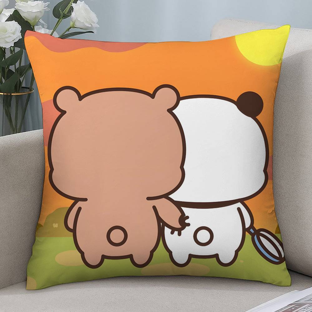 Cartoon Cute Bubu Dudu Pillow Case Short plush Doublesided Print Square Throw Pillow Covers Sofa Home Cushion Decor