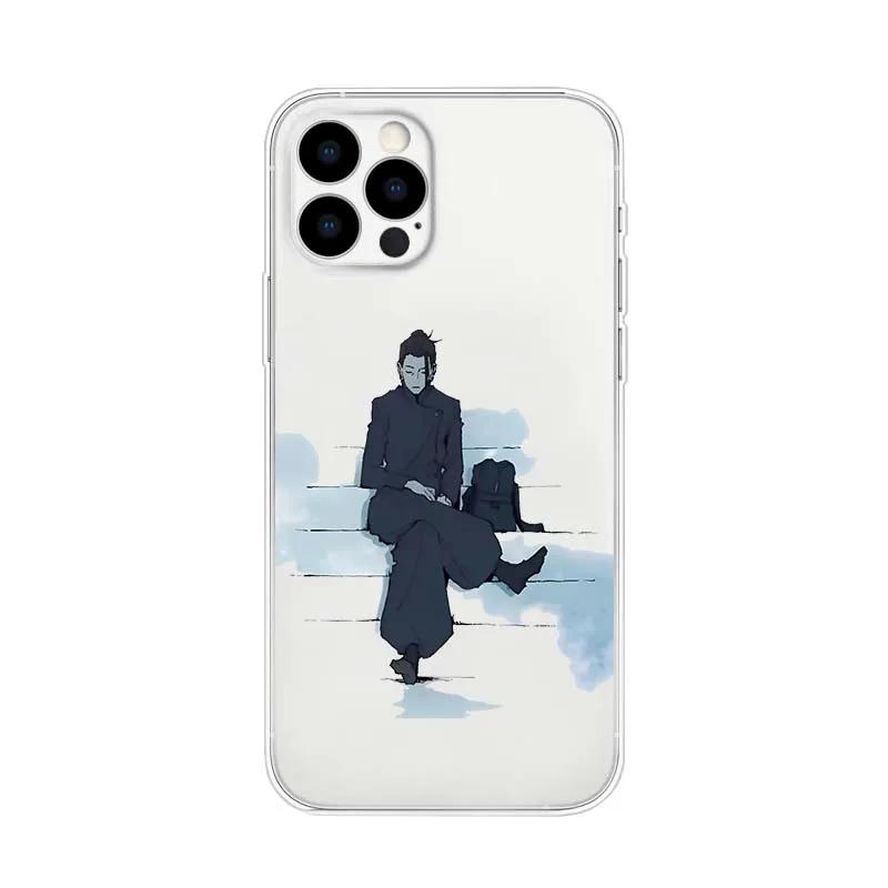 

Jujutsu Kaisen Anime Couple Phone Case, Gojo & Geto Matching Protective Cover for iPhone GALAXYS24 чёрный