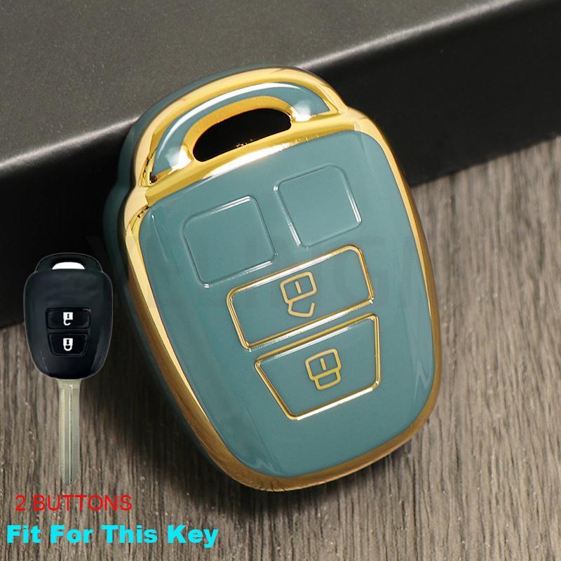 TPU 2/3/4 ButtonsCar Key Cover Case For Toyota Camry Prius Corolla RAV4 Sienna 2014 2015 Shell Fob Protected Holder Accessories