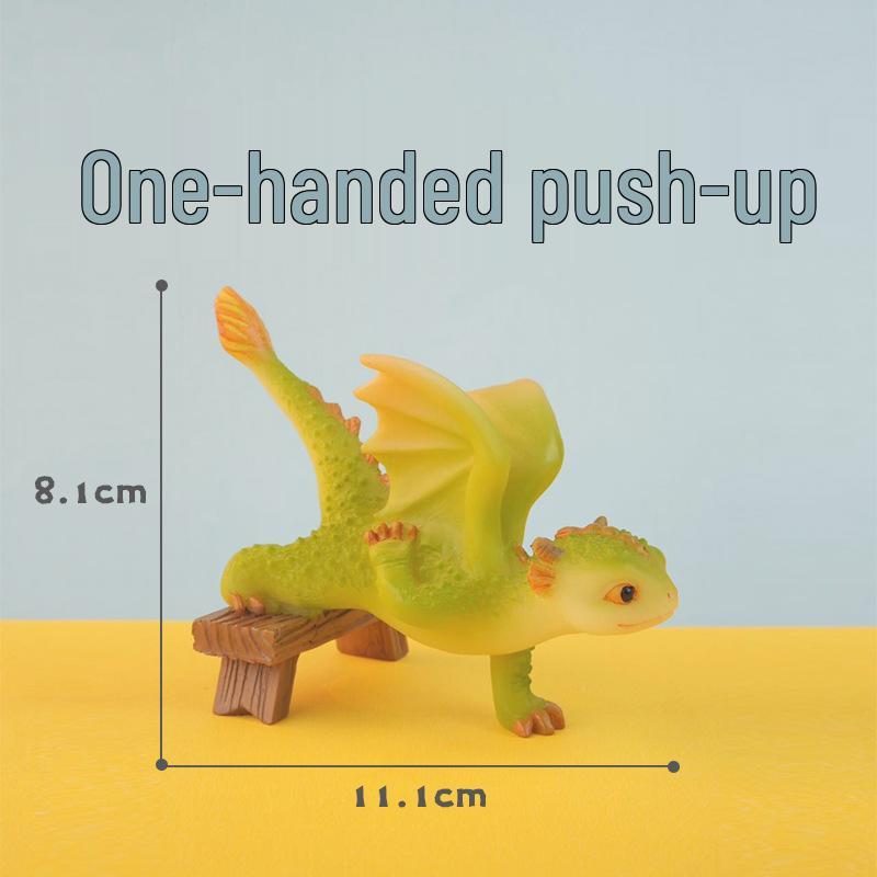 Adorable Cartoon Dragon Resin Ornament - Dinosaur Figure Gift for Friends & Teachers