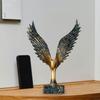 Resin Spreading Wing Statue Sculpture Hand Crafted Decorative Feng Shui Ornament Table Decoration,