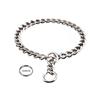Stainless Steel P Chain Dog Collar & Leash for Large Dogs - Anti-Shock Training Pet Neck Collar