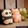 Panda Rabbit Cute Frog And Pig Plush Pillow And Blanket For Office Nap Time
