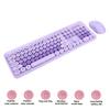 Wireless Keyboard Wireless Cute Keyboard And Mouse 104 Keys Typewriter  Retro Round Keycaps Keyboard For Pc Laptop Desktop