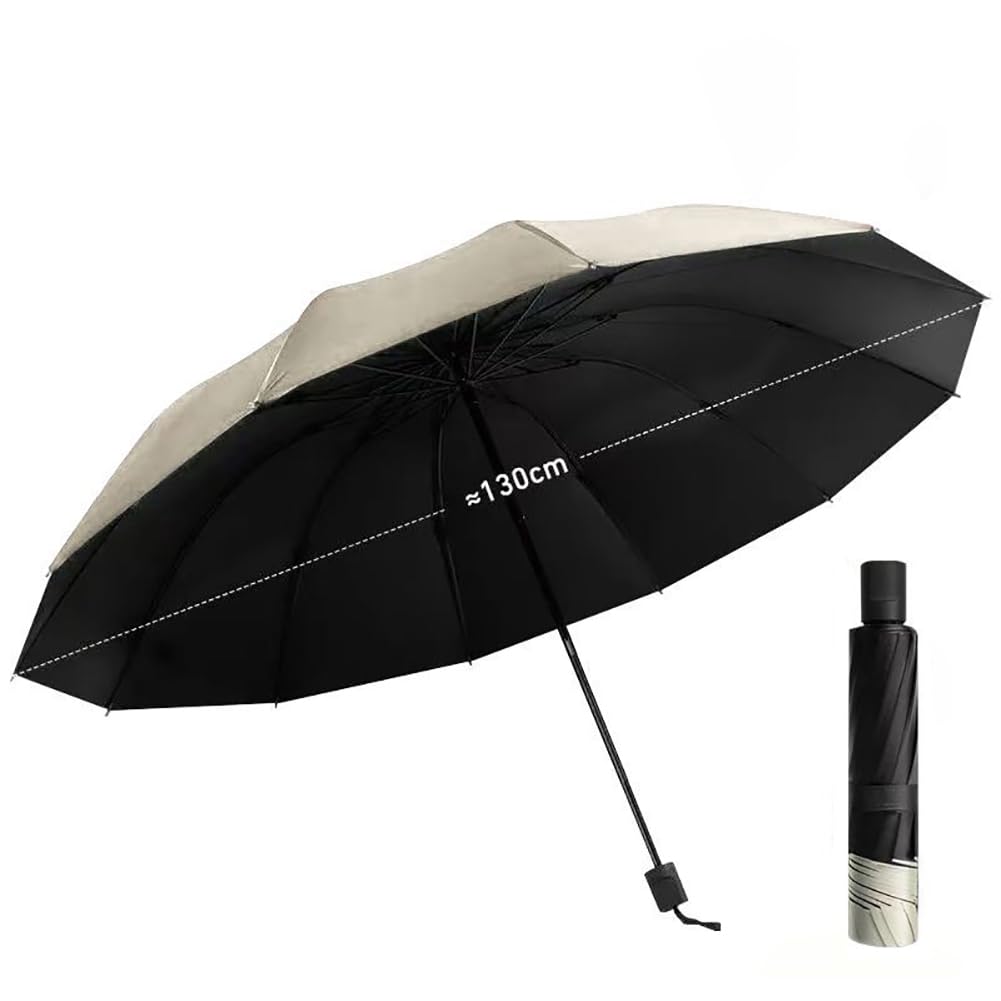 Diameter 130CM Extra Large Size Folding Umbrella Reverse Style Sunshade Rain Durable Lightweight Waterproof UV Cut UPF50+ Opening Super Water Light