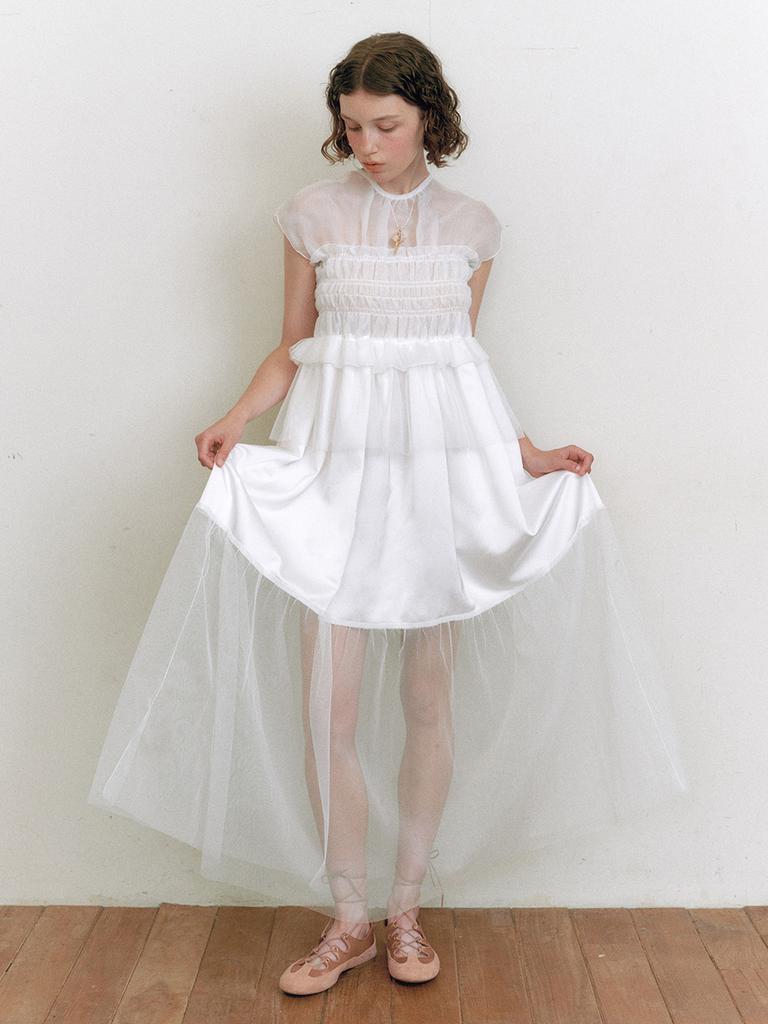 Ganiesong Bridal Misty Layers Dress_White