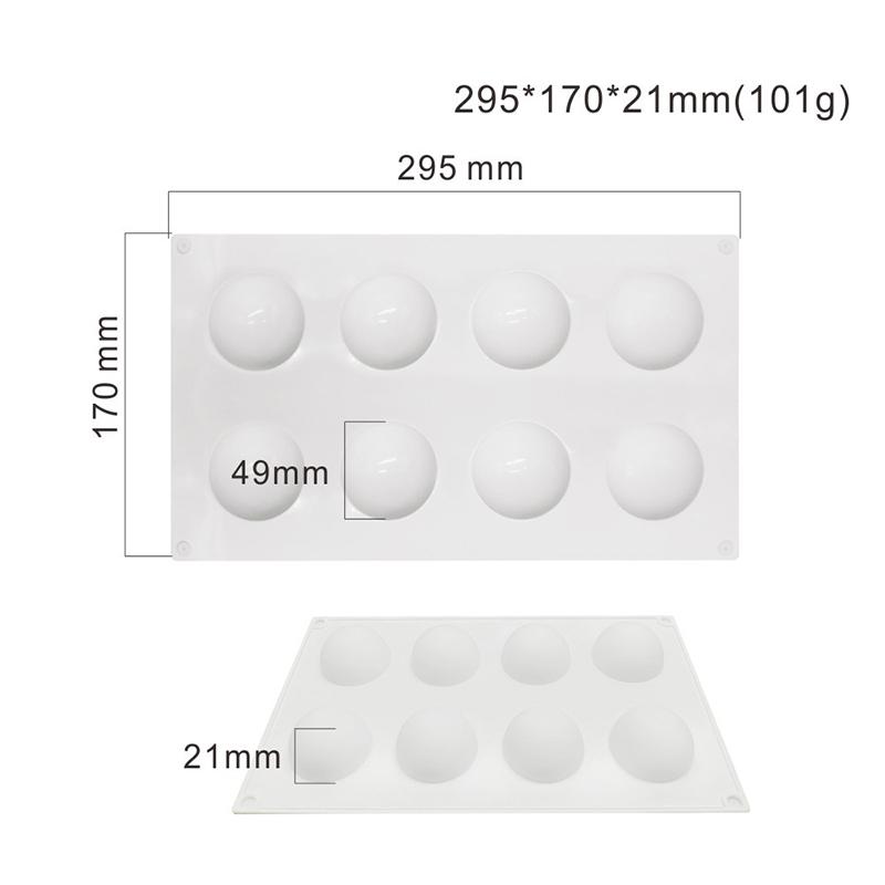 3D Sphere Silicone Mold for Mousse Cake Ball Shape Handmade French Dessert Chocolate Nonstick Baking Mold Kitchen Supplies