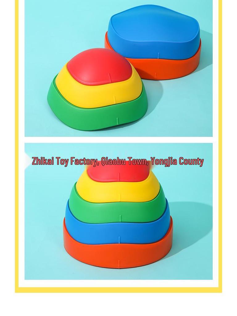 Colorful Sensory Balance Stones: Kindergarten River Crossing & Tactile Training Set