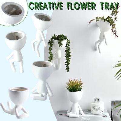 Hanging Art Vase Resin Creative Wall Flowerpot  Design Wall Flower Pot Bedr