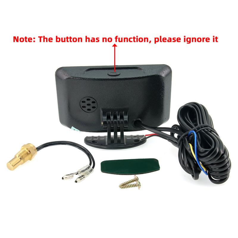 2 In 1 Car LCD Digital Water Temp Voltage Gauge Car Voltmeter Water Temp Gauge With Water Temp Sensor 1/8NPT For 12V 24V Car Tru