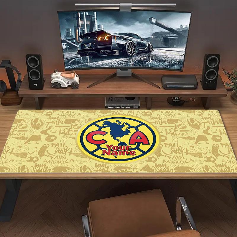 Club America Custom Name Large Size Mouse Pad Large Gaming Table Cushion Non-slip Laptop Tablet Big Mousepad XXL Mat Mini PC Playmat With Lock edge