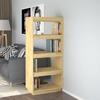 VidaXL Bookcase-Room Divider 60x35x135 Cm Solid Pine