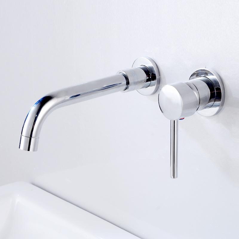 Modern Brass Wall Mounted Bathroom Basin Faucet Wall Sink Swivel Spout Bathtub Mixer Tap Crane Antique Bronze Finished