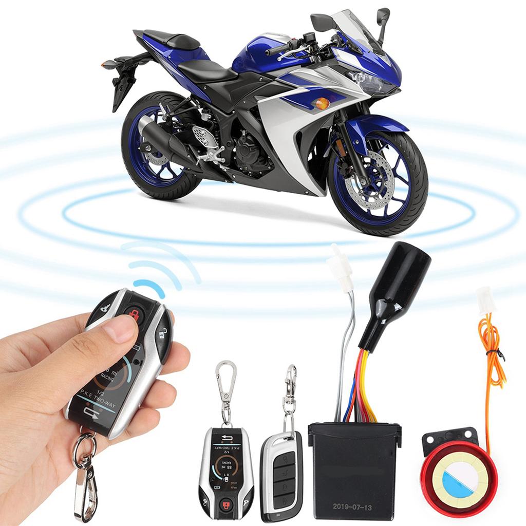 105125dB Motorcycle 2 Way Remote Alarm Horn Waterproof Security System with Engine Start