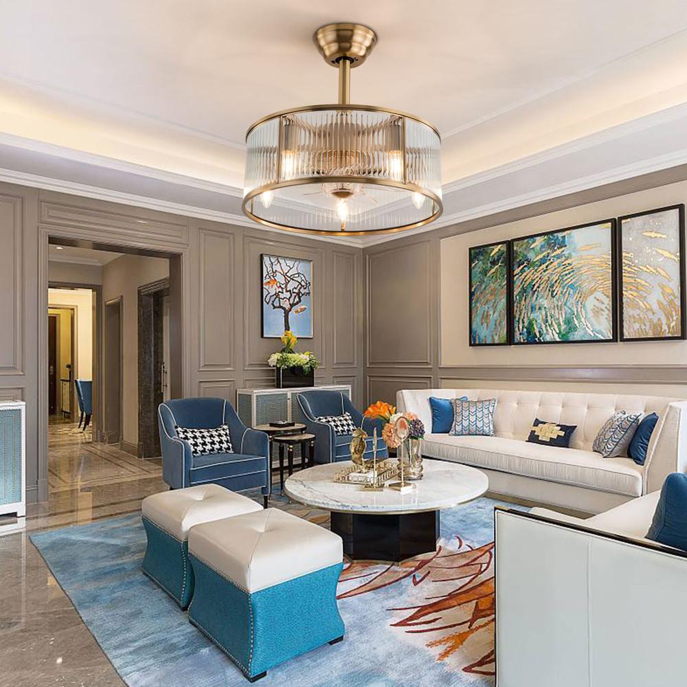 Золотой потолочный светильник на 5 ламп, индустриальный, фермерский, свет для кухонного острова с реверсивным вентилятором United States