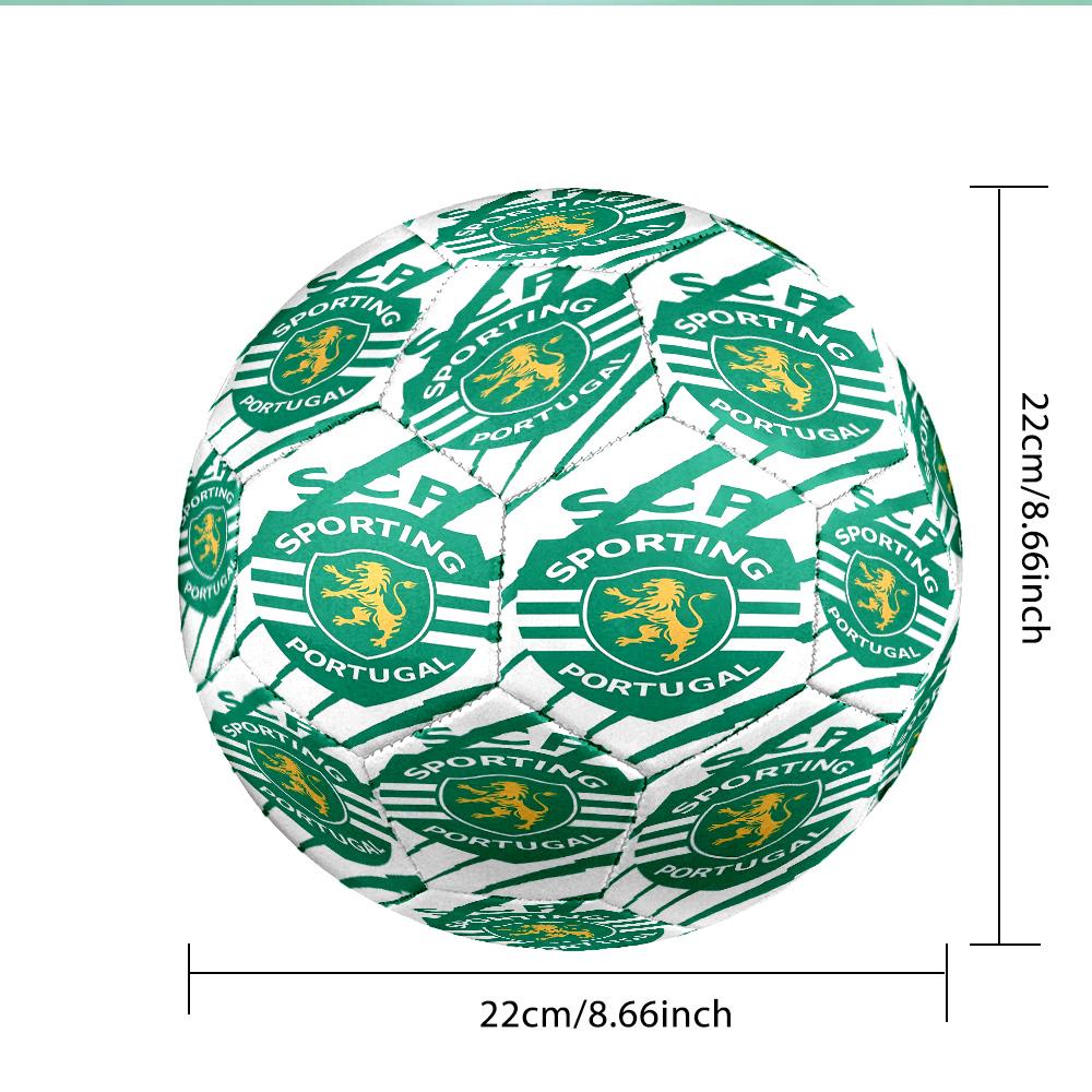 Sporting Cp Crest Emblem Soccer Ball Size 5 Soccer Ball, Machine-stitched, Durable, Suitable for Training and Matches Fan Gift