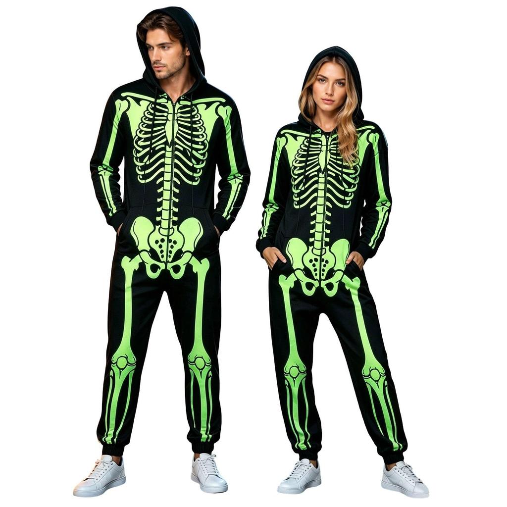 Costum salopetă cu glugă Halloween unisex pentru adulți, bărbați, femei