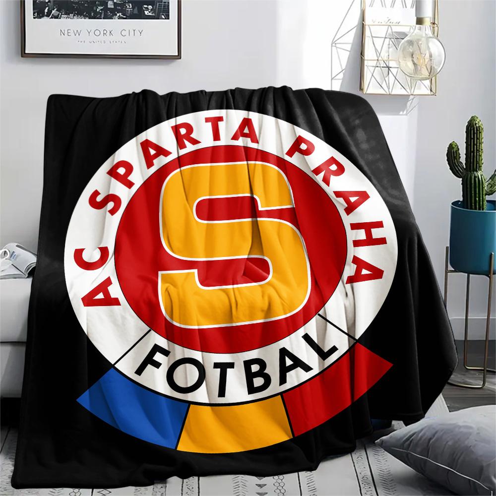 Coperta in Flanella Stampa AC Sparta Praha, Alta Qualità, Confortevole per Tutte le Stagioni, Decorazione per la Casa, Calore e Comfort, Perfetta per Regali di Natale