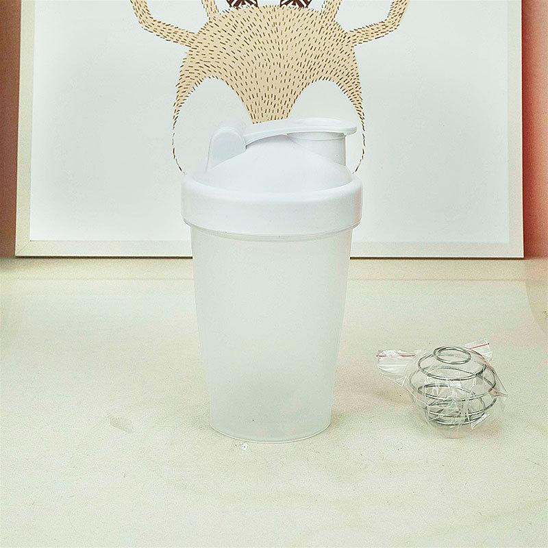 

Shake Cup Plastic Creative Sports Fitness Drinking Cup Logo Protein Powder Milkshake Mixing Cup білий