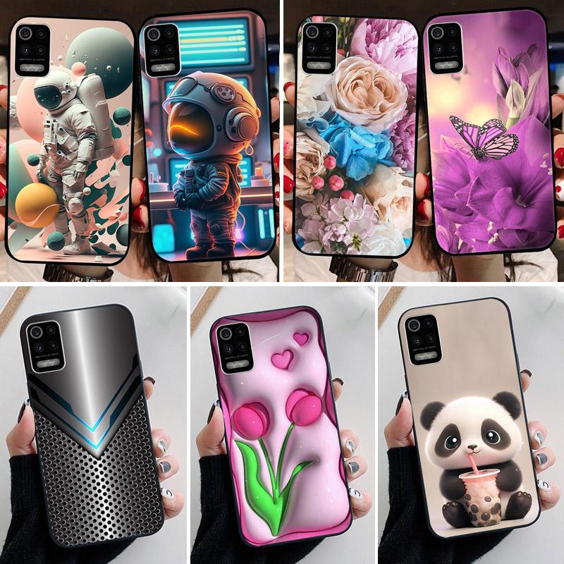 For LG K52 Q52 K62 2020 Phone Case Stylo6 K71 Lovely Panda Cartoon Painting Soft Siliocne Coque For LG Stylo 6 K71 Cover Bumper