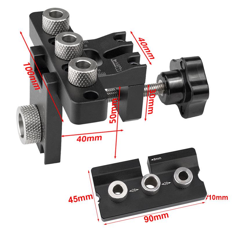 3-in-1 Woodworking Hole Puncher & Connector Tool for Furniture Installation