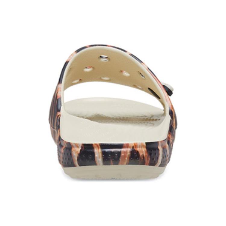 Crocs Slide Slippers Women's White/Leopard Print 207841-2Y4