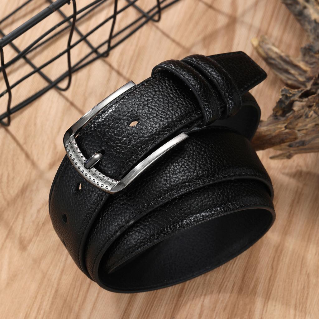 Men'S Pin Buckle Belt Casual Pants Belt Scratch-Resistant Wear-Resistant Clothing With Belt
