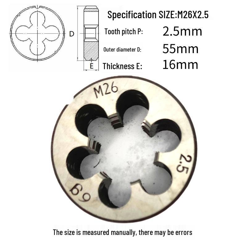 Kulatá vratidlo M24-M26 x 0,5-3 mm, Chod vpřed/vzad, Pravý/Levý závit