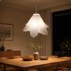 PP Pendant Shade with Petal Panels White Lily Flower Lampshade Decorative Lamp