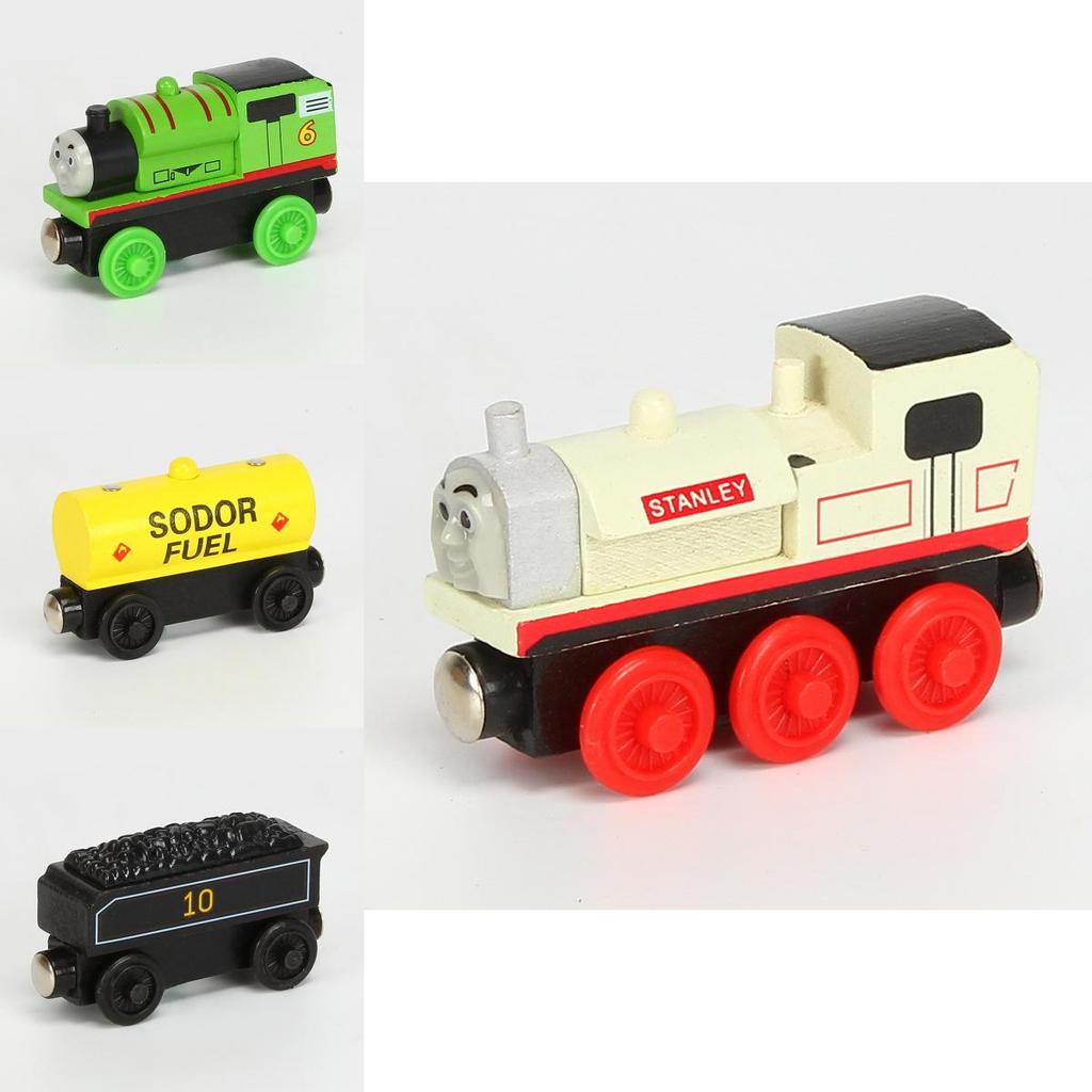 Colorful Wooden Magnetic Train Set For Kids With Interactive Push-pull Features