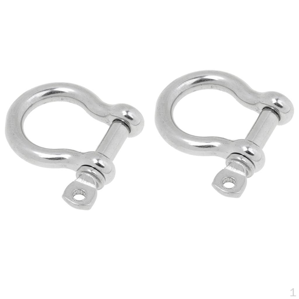 

2pcs 4 Boat Chain Rigging Bow Shackle Captive Pin Stainless Steel
