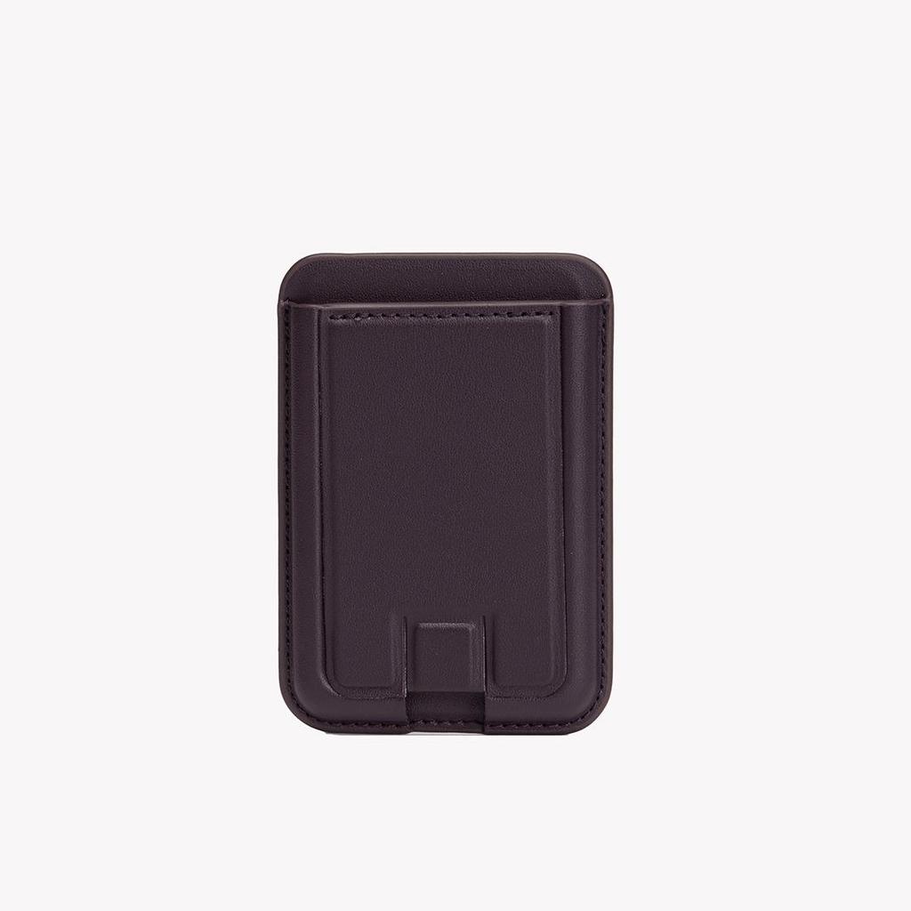 Strong Magnetic Card Holder Stand for iPhone 17 Pro - H-shaped Magsafe Card Sleeve with N52+PU Leather