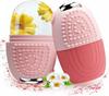 INOVERA (LABEL) Ice Massager for Face - Silicone Reusable Facial Roller Massagers - Skin Cold Massage Therapy Tool (Pink)