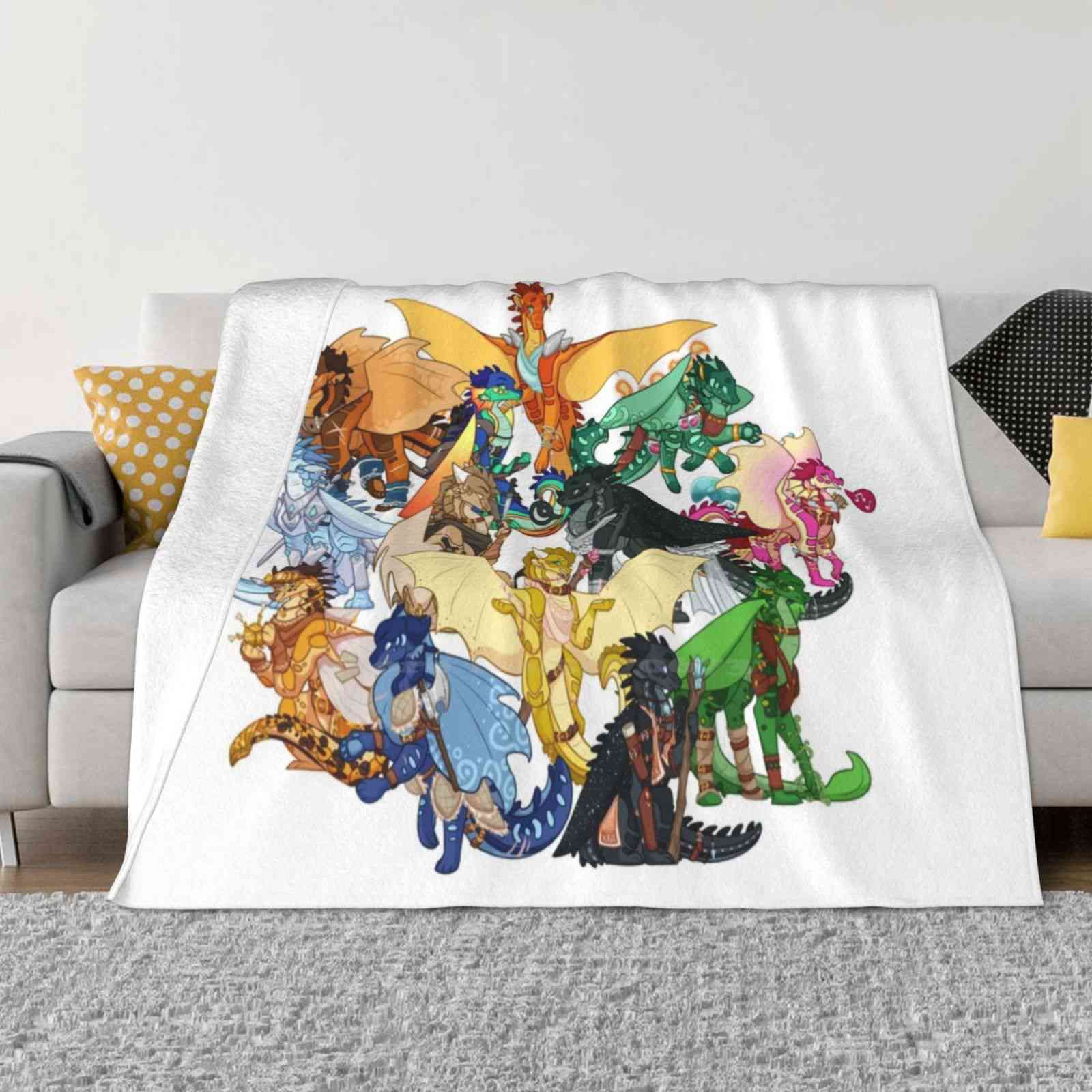 

Крылья Огня Как Персонажи D&D Плед Мягкий Теплый Дорожный Портативный Плед Крылья Огня Wof D D Кипрские Драконы Цибли Зима 30x40in