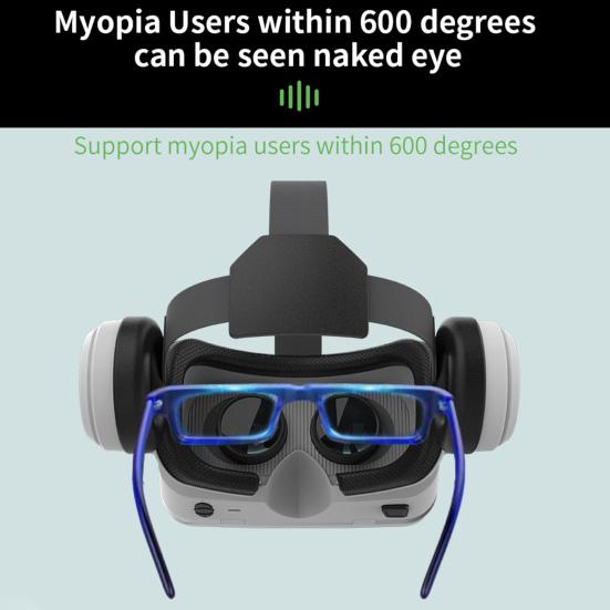 VR Glasses Adjustable Angle Stereo Sound 100-Degree Viewing Ultra-Clear Lens One-click Answer Watch