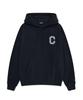 C Logo Fleece Oversized Hoodie Navy
