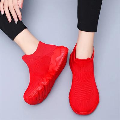 Summer Men's Knit Fashion Sneakers Large Size 48 Breathable Socks Shoes Trainers for Men Slip-on Unisex Platform Casual Sneakers