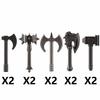 Medieval Figure Weapons Accessories Kits Building Blocks King Sword Lion King Shield Trident Battle Double-edged Axe Brick Toy