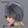Winter Fur Hats for Women Natural Arctic Fox Fur Warm Thick Knitted Fashionable Stylish Girls Outdoor Snow Skull Beanie Hat