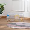 Hamster Cage, 2 Tier Gerbil Cage with Running Wheel, Water Bottle, Dish